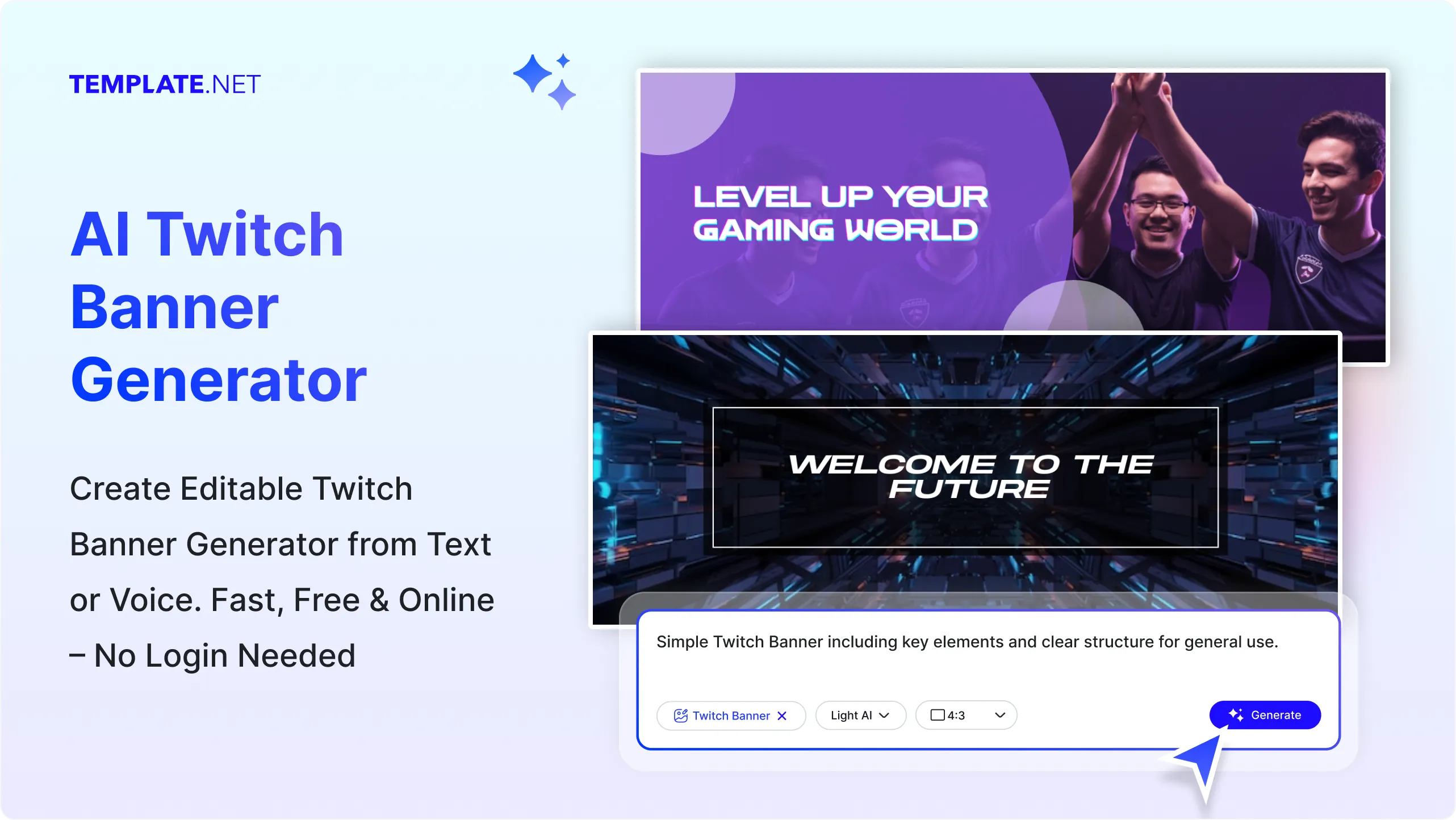 Free AI Twitch Banner Generator, Create Twitch Banner image Designs Online [ No Signup ]